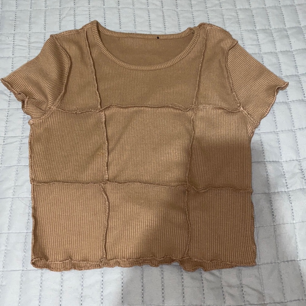 Cropped Patched T-Shirt